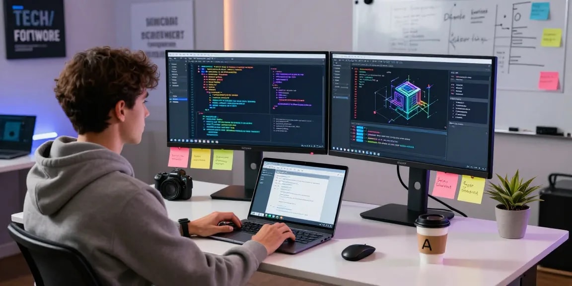 Dynamic workspace showcasing crush ai coding tools and environment for innovative software development.