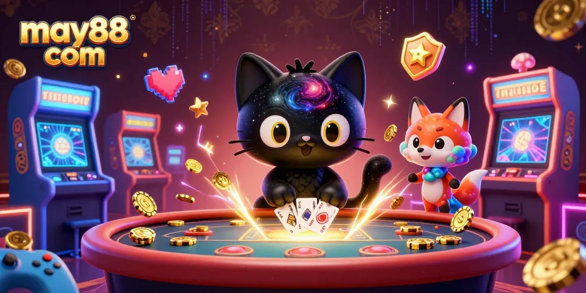 Experience the thrill of may88 com's cosmic casino with vibrant characters and dynamic game elements.