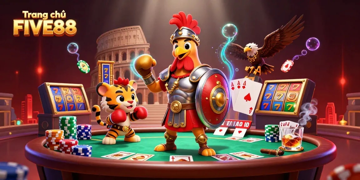 Engage with Trang chủ FIVE88: vibrant casino scene showcasing gaming excitement and stunning visuals.