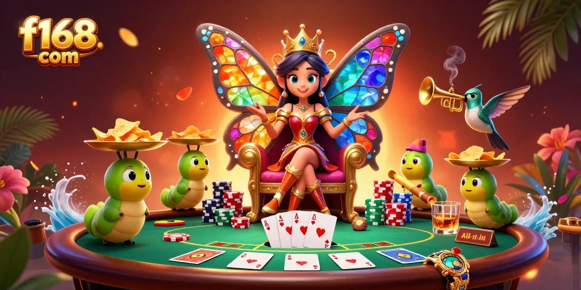 Win big at f168 com with vibrant casino scenes of poker excitement and enchanting characters.
