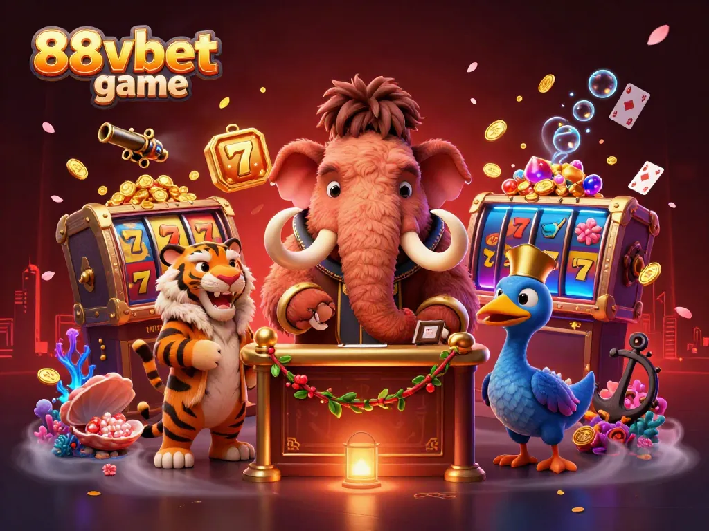 Experience the excitement of the 88vbet game with unique characters and vibrant casino elements.