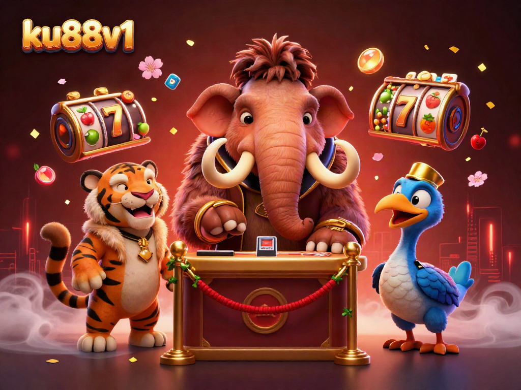 Experience excitement with ku88v1 in an ultra-detailed casino scene featuring dynamic characters and vibrant game elements.