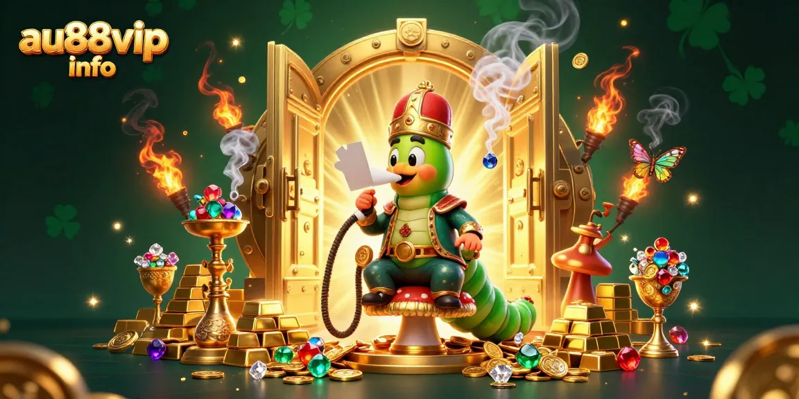 Experience the thrill of gaming at au88vip info with a captivating 3D casino scene filled with treasures.