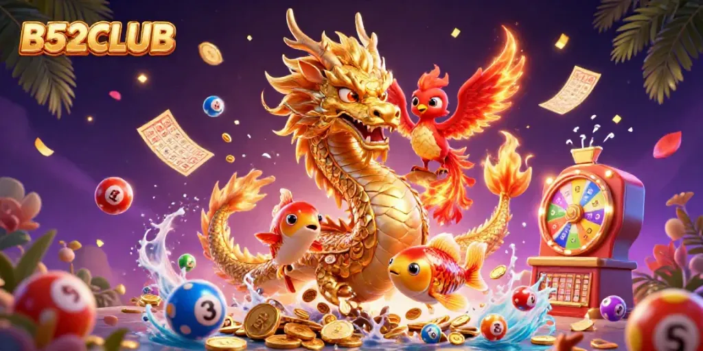 Experience vibrant gambling with B52CLUB's thrilling golden dragon and exciting game elements.