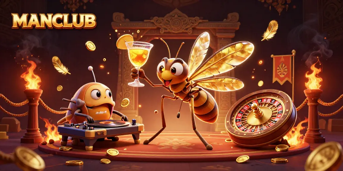 Engage with MANCLUB's electrifying casino atmosphere featuring unique character designs and rich details.