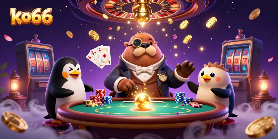 Play poker with ko66 at an underwater casino featuring vibrant characters and dazzling gaming elements.