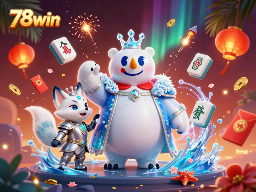 Experience thrilling luck at 78win with animated casino elements and captivating characters.