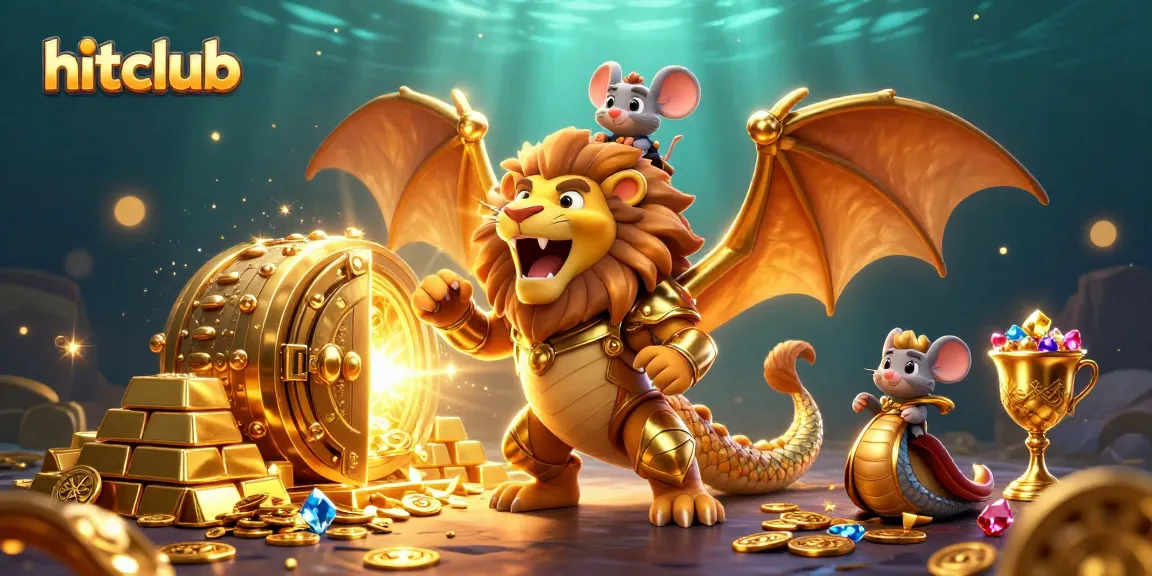 Hitclub experience immersive gaming with golden treasures and vibrant casino elements.