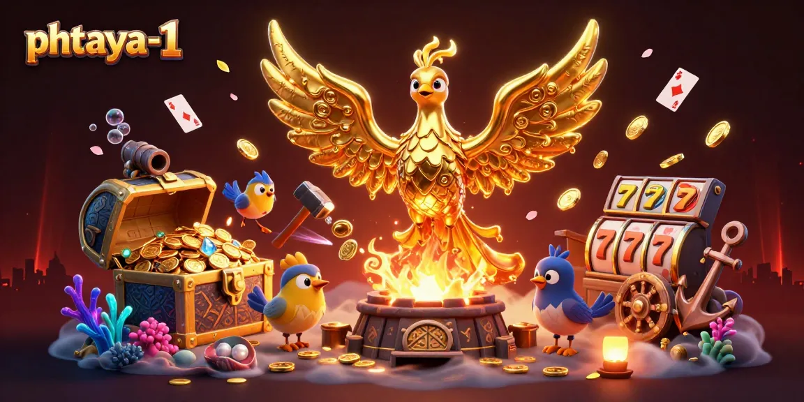 Experience the thrill of gaming at phtaya-1 with a golden phoenix and exciting casino elements.