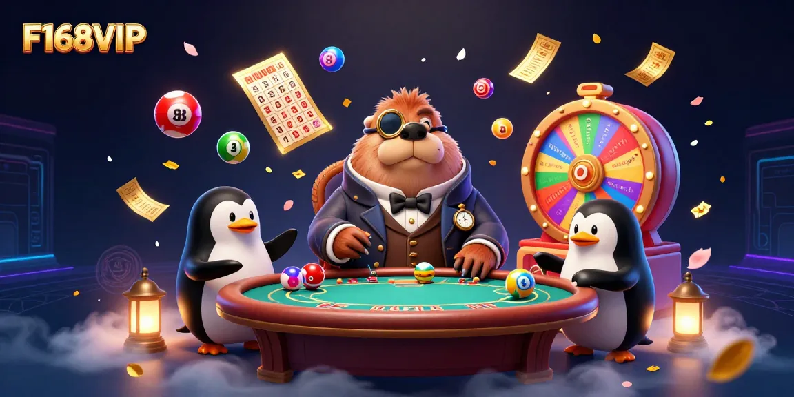 Engage with F168VIP at an underwater poker table with whimsical characters and vibrant game elements.