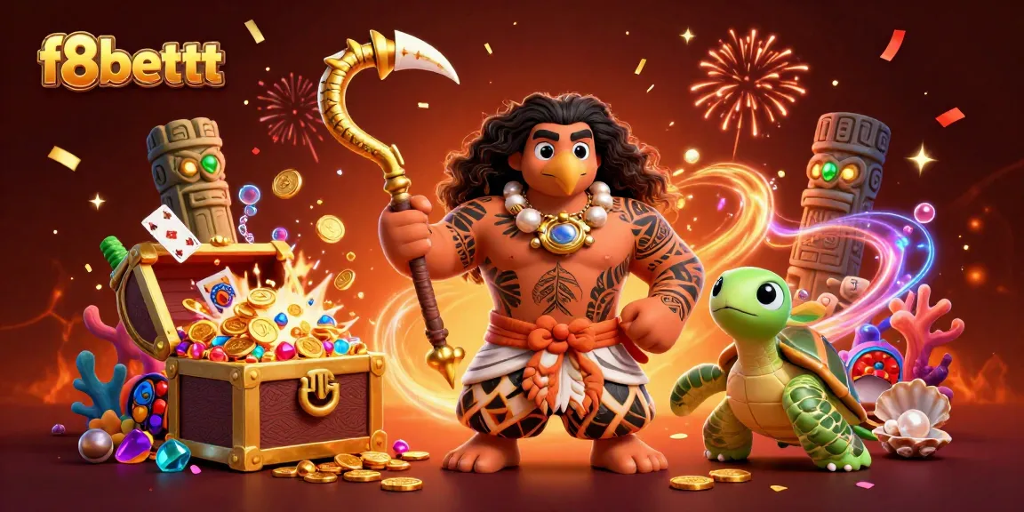 Experience the thrill of f8bettt with vibrant slot reels and treasure in a dynamic casino scene.