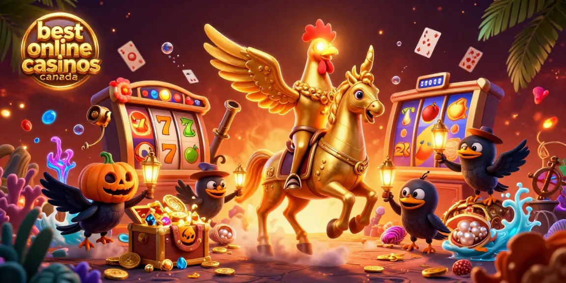 Experience the thrill at the best online casinos Canada with a vibrant 3D casino illustration.